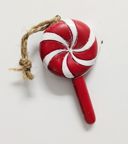 Resin Peppermint Lollipop Candy Ornament Resin Peppermint Lollipop Candy Ornament