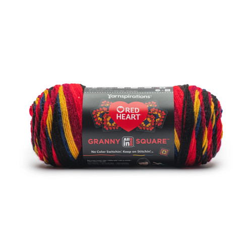 Red Heart® All in One™ Granny Square™ Yarn - Moody Cherry