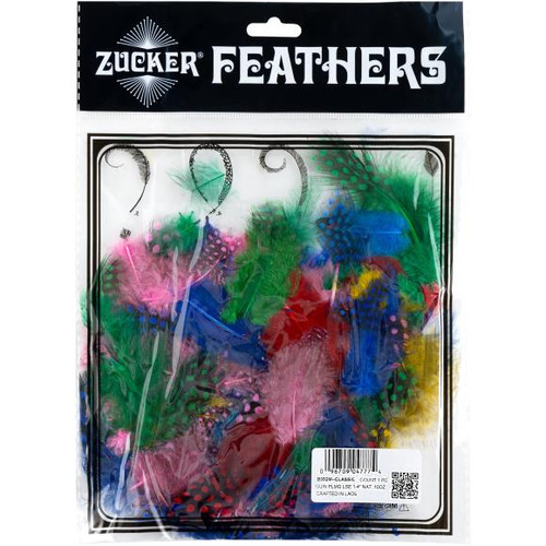 Zucker Guinea Hen Plumage Feathers .1oz - Classic Vibrant