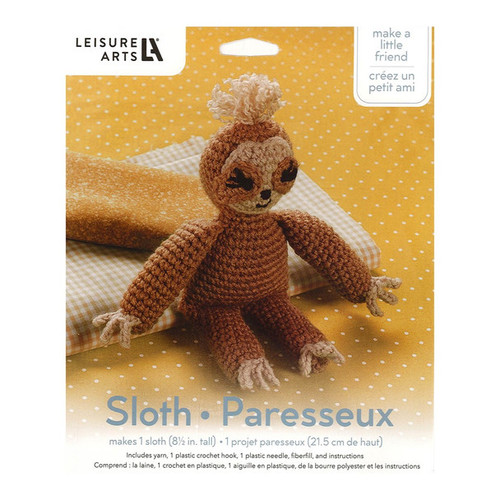 Leisure Arts Crochet Friend Sloth Small Kit