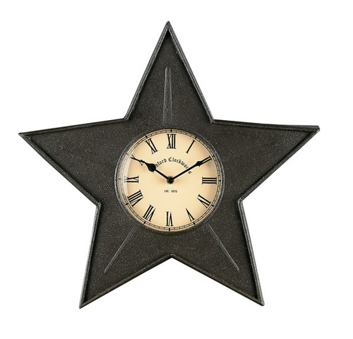 Black Star Metal Wall Clock
