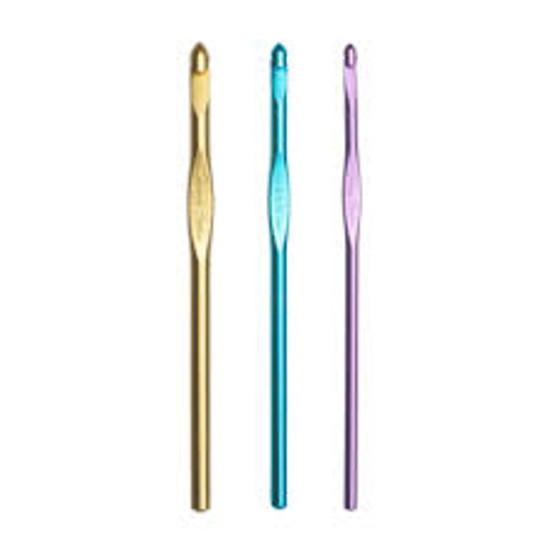 Susan Bates Silvalume Aluminum Crochet Hook - Set of 3 Hooks - G6/4mm, H8/5mm, J10/6mm Susan Bates Silvalume Aluminum Crochet Hook - Set of 3 Hooks - G6/4mm, H8/5mm, J10/6mm