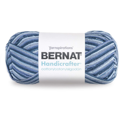 Bernat Handicrafter Cotton Ombres Yarn - Blue Camo Bernat Handicrafter Cotton Ombres Yarn - Blue Camo