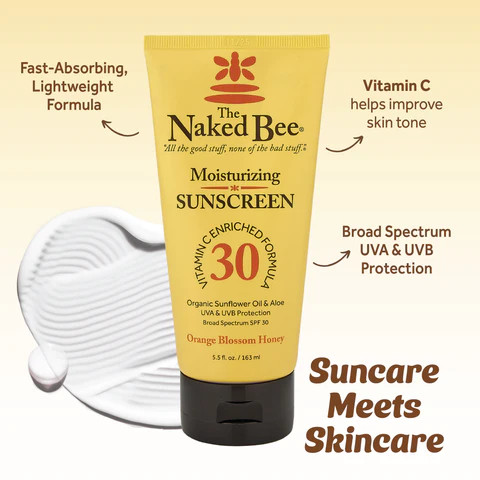 The Naked Bee® 5.5 oz. Orange Blossom Honey SPF 30 Moisturizing Sunscreen