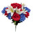 25" Rose Lily Mum Bush - Red White & Blue 