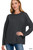Corded Rib Long Sleeve Drop Shoulder Top - Multiple Colors