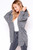 Open Front Popcorn Knit Hooded Cardigan