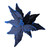 12-Inch Navy Blue Velvet Poinsettia Pick with Shapeable Leaves