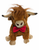Festive Tabletop Highland Cow in Bowtie 