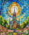 Stained Glass Chapel Fabric Panel (Faith in Full Color) by City Art Studio