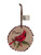 "Peace" Cardinal Wooden Disc Ornament by Tina Wenke