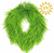 26" X 32" OVAL Bead Grass Wreath ~ 2-Tone Green (Indoor / Outdoor Use)