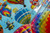 Hot Air Balloons Blue Sky Fabric - Up In The Air by Elizabeth's Studio