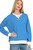 Striped V-stitch Neckline Long Sleeve Pullover 