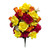 29" Yellow Rose, Burgundy Peony & Peachy Orange Bud Mixed Floral Bush