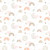 Moon Beam Garden Soft Cotton Flannel: Rainbows & Moons Nursery Fabric