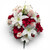 29" Lily Dalia Rose Bud Bush: Extra Full Red White & Pink Bouquet