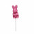 12-inch Pink Flocked Bunny Easter Pick – Fuzzy Rabbit Floral Stem Decor