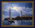 Serenity Lighthouse: Night Landscape Digital Cotton Panel