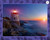Sunset Lighthouse: Coastal Landscape Digital Cotton Panel