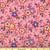 Happy Pink Vintage Floral Print Cotton Fabric