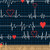 Calling All Nurses Heartbeat Cotton Fabric – Navy