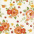 Peach Cobbler Cream Large Rose Floral Print Riley Blake Cotton Fabric
