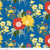 Summer’s in Town Blue Floral Bouquet Dot Print Riley Blake Cotton Fabric