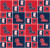 Official Licensed University of Mississippi Block Cotton Fabric