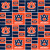 Official Licensed Auburn University Geometric Cotton Fabric
