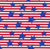 Patriotic Stars & Stripes Print Cotton Fabric
