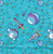 Up in Space Rocket & Planet Flannel Cotton Fabric