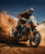 Sports Dirt Bike Action Scene Fabric Panel