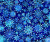 Noel Blue Winter Snowflakes Cotton Fabric