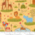 Animal Park Fun Banana Zoo Animals Cotton Fabric