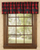 Buffalo Check Bear Applique Lined Valance (60" x 14")