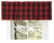 Buffalo Check Red and Black Lined Pleat Valance