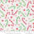 Snow Time Winter White Candy Cane Cotton Fabric