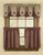 Sturbridge Star Embroidered Point Valance - Wine