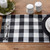 Wicklow Check Backed Placemat - Black & Cream