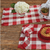 Wicklow Check Table Runner - 36"L - Red&Cream