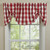 Wicklow Check Lined Farmhouse Valance - Red & Cream