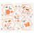 Bee & Floral Hexagon Patch Fabric Panel