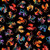 Dragon's Song Black Tossed Dragons Cotton Fabric