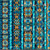 Bohemian Sunrise Turquoise Stained Glass Stripe Cotton Fabric