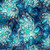 Feline Fantasia Teal Marble Abstract Cotton Fabric