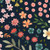 Garden Notes Midnight Floral & Sprigs Cotton Fabric