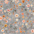 Hedgehugs Gray Floral Toss Cotton Fabric