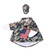 Giddy the Goose Military Outfit with American Flag