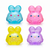 Mystery Color Glitter Bunny Sugar Dough Squishy